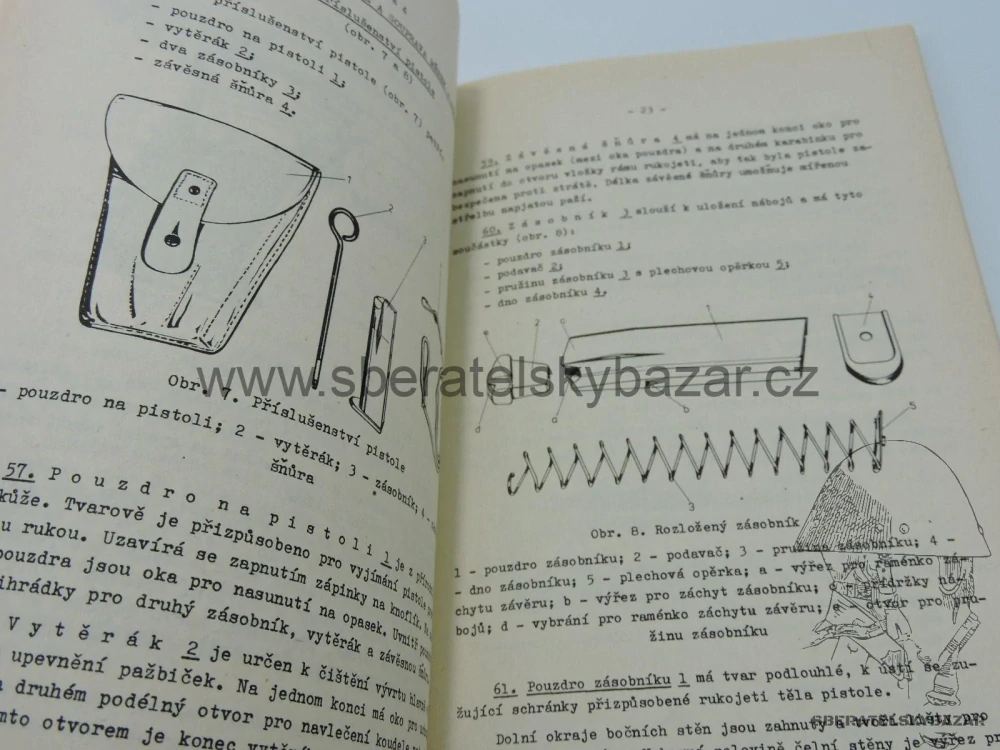 Originál Předpis ČSLA - 9mm PISTOLE vz.82