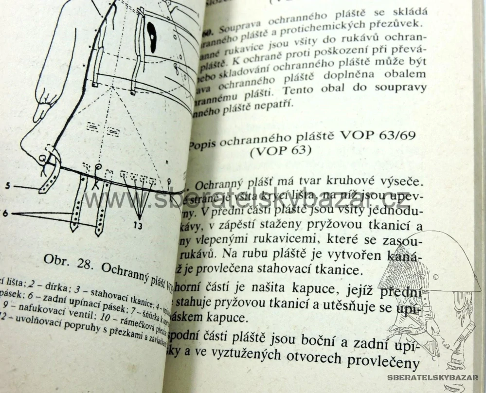 Originál Předpis ČSLA - Používání prostředků individuálních prostředků ochrany