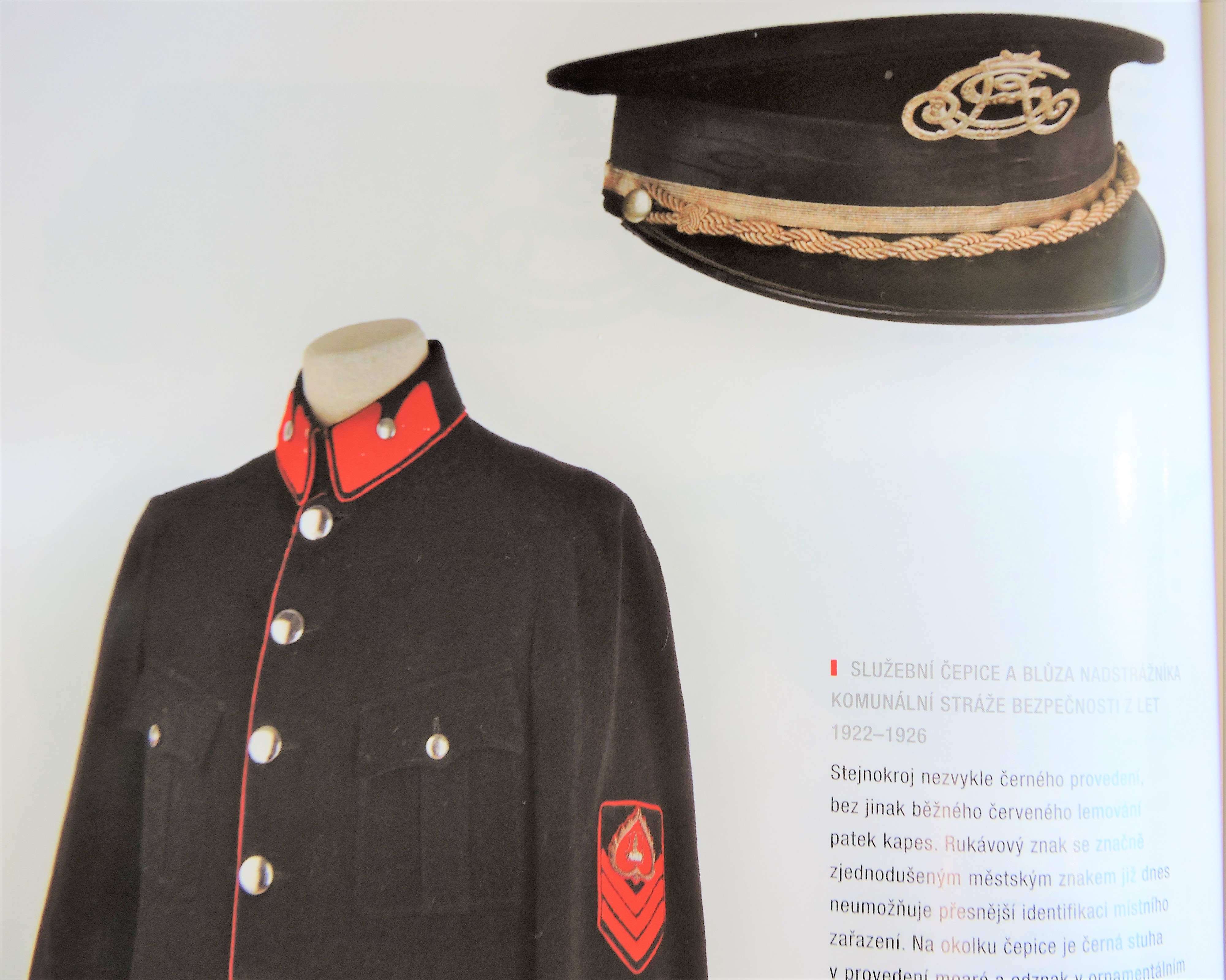 Služební čepice komunalní stráže bezpečnosti 1922 - 1926