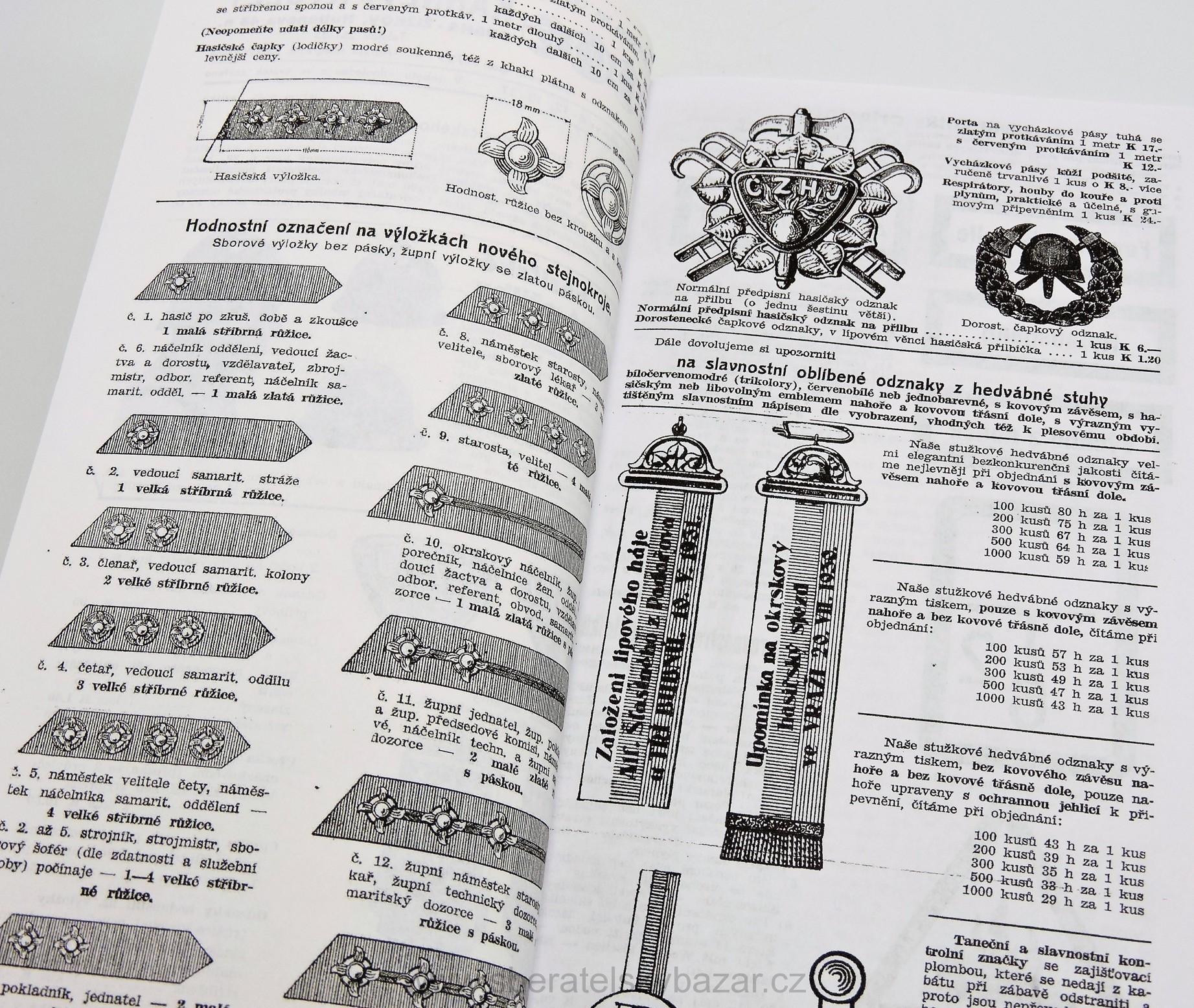 Katalog Karnet a Kyselý - Přilba 29, odznaky, přezky 46 stran - Reprint (Replika)