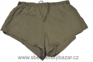 Trenýrky sportovní na gumu khaki nepoužté