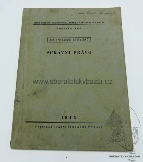 Originál příručka SNB 1945 - Správní právo