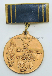 Medaile 30 let v dopravě