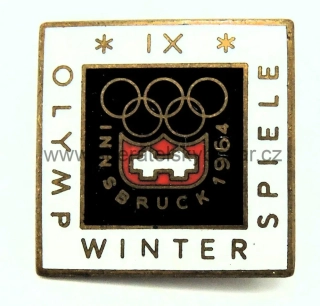 odznak  IX. OLYMP WINTER SPIELE  1964