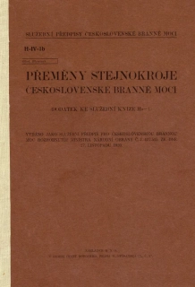 Stejnokrojový předpis 1920 RČS - rozměr A4 -Reprint