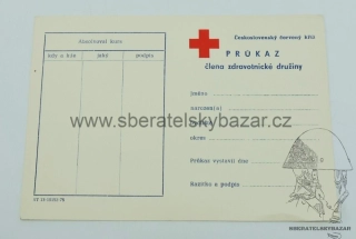 Originál průkaz člena zdravotnické skupiny CO - Blanket 