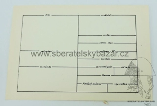 Originál evideční list osoby Civilní obrana - Blanket 