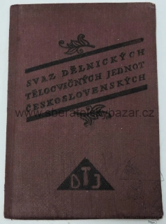 Průkazka Dělnická tělocvičná jednota - První republika