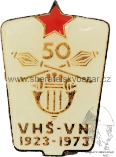 Odznak VHŠ - VN 50 LET 1923 - 1973 VOJENSKÁ HUDEBNÍ ŠKOLA V. NEJEDLÉHO