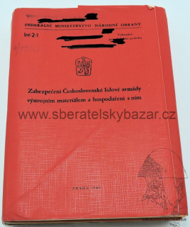 Předpis Int-2-1 - Zabezpečení ČSLA výstrojním materiálem - 10x brožura