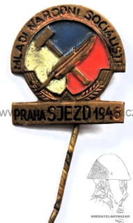 Odznak mladí národní socialisté 1946 