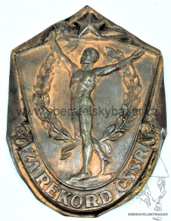Výlisek plakety za rekord ČSSR 