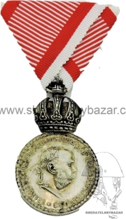 Signum laudis - Vojenská stříbrná záslužná medaile - Uherský typ 