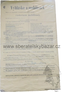 Vyhláška o mobilizaci RU 1914 - Nové město na Moravě
