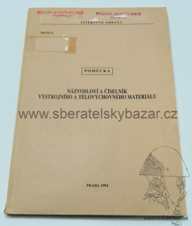 Předpis názvosloví a číselník výstrojního materiálu