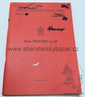 Originál Předpis ČSLA - 9mm PISTOLE vz.82
