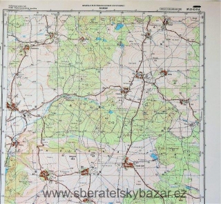 Mapa generálního štábu ČSLA  -  POTVOROV 1 : 25 000