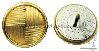 Zlatý knoflík policejního úředníka Tchécoslovaque Modéle - 24mm
