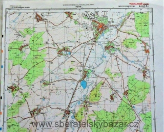 Mapa generálního štábu ČSLA  - PŘEŠTICE 1 : 25 000