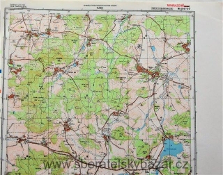 Mapa generálního štábu ČSLA  - PLÁNICE 1 : 25 000