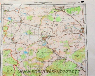 Mapa generálního štábu ČSLA  - NEPOMYŠL 1 : 25 000