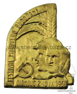 Odznak Festival mírového budování 1950 - Olomouc 
