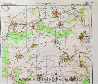 Mapa generálního štábu ČSLA  - LUBNÁ 1 : 25 000