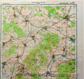 Mapa generálního štábu ČSLA  - KOLOVEČ 1 : 25 000