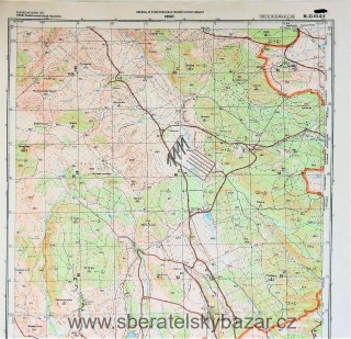 Mapa generálního štábu ČSLA  - KONICE 1 : 25 000