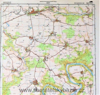 Mapa generálního štábu ČSLA  - KOŽLANY 1 : 25 000
