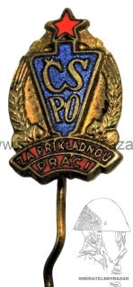ČSPO - Odznak miniatura Za říkladnou práci 