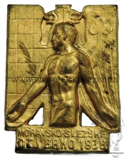 Odznak Moravsko slezské DTJ Brno 1938 