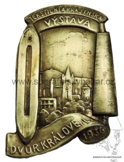Odznak tekstilní a krajinská výstava Dvůr Králové nL. 1936