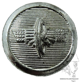 Knoflík ČSD - stříbrný 15mm 