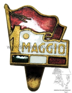 	 Italský komunistický odznak – 1. máj (MAGGIO) - Patka 