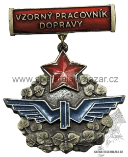 Odznak vzorný pracovník dopravy starší značený MK 