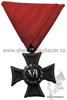 Vojenský služební kříž III.tř. za 6 let služby, vydání z let 1913 - 19