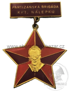 Odznak Partizánská brigáda kpt. Nálepku 