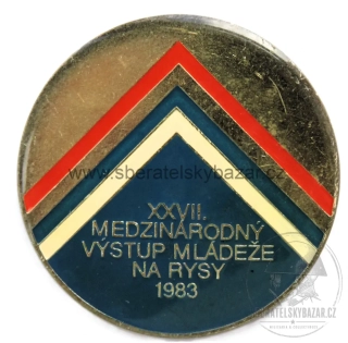  XXVII. Medzinárodný výstup mládeže na Rysy 1983 – účastnický odznak 