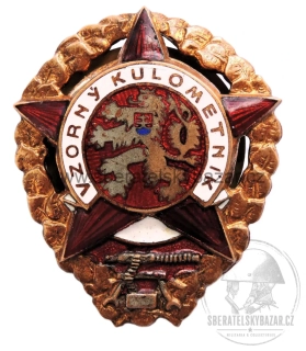 Vzorný kulometník – číslovaný odznak ČSLA - nízké číslo