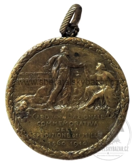 Itálie 1910 – pamětní medaile Spedizione dei Mille 1860–1910, Garibald 