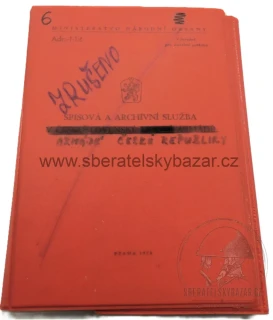 Originál Předpis ČSLA - Spisová a archivační služba 