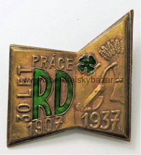 Odznak 30 let práce 1907 - 1937