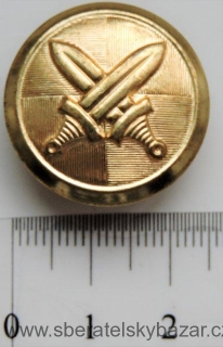 Knoflík ČSLA zlatý velký 25mm