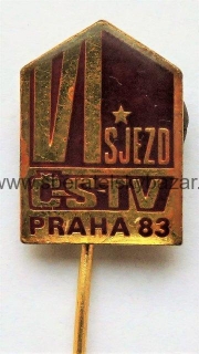 Odznak - VI Sjezd ČSTV Praha 83