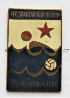 Odznak XIX. Spartakiáda BSOBS - ČSSR-BRNO-1985