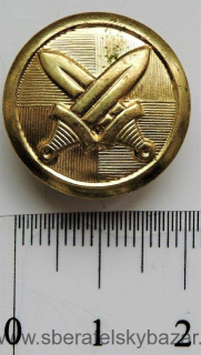Knoflík ČSLA zlatý střední 22mm