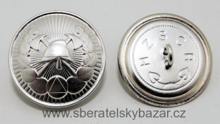 Knoflík HZS ČR - Hasičský zachraný sbor ČR - Stříbrný 22mm