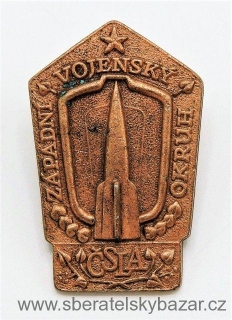 Odznak Západní vojenský okruh ČSLA bronz - na šoub