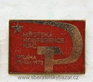 Odznak Městská konference KSČ Praha 1973